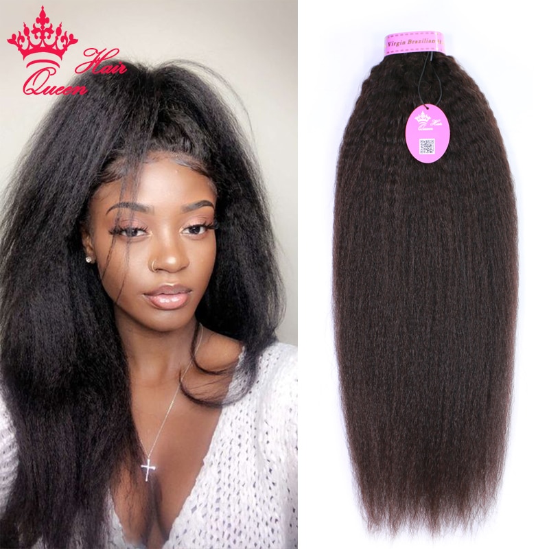 Queen Hair Official Store Kinky Straight Brazilian..